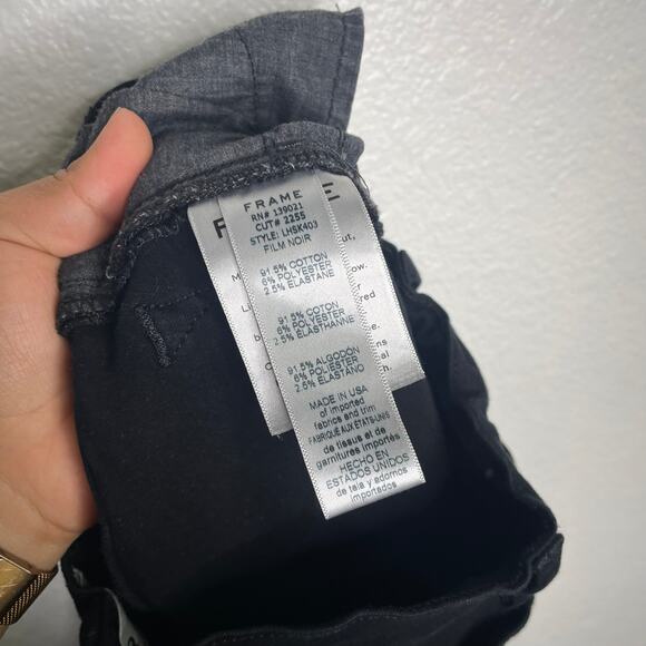 Frame Womens Jeans Size 24 Black Le High Skinny Leg Denim Casual Wear - Picture 5 of 14